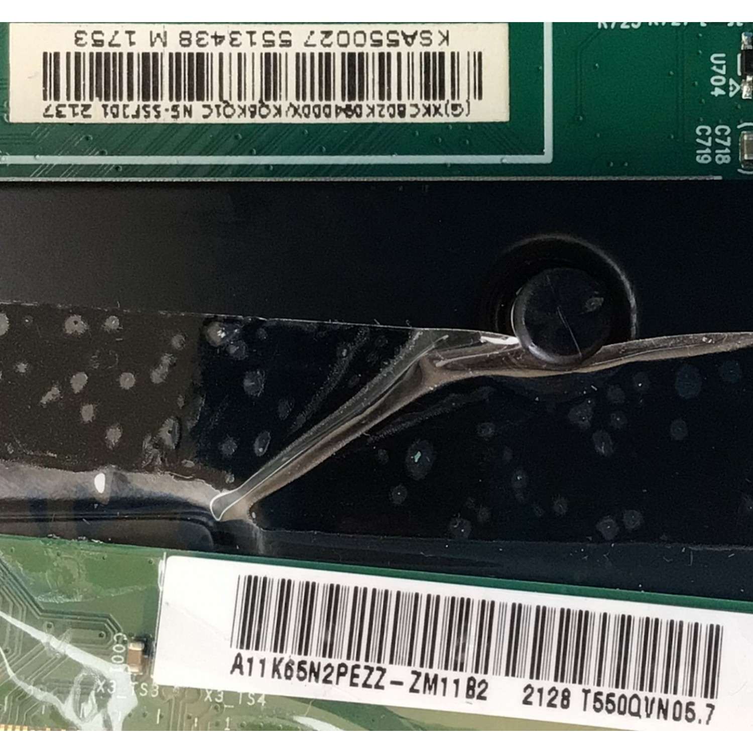 KIT DE TARJETAS PARA TV INSIGNIA / MAIN XKCB02K094 / 715GA715-M01-B00-005K / FUENTE PLTVJW321XXGE / 715G8967-P01-014-003M / (X)PLTVJW321XXGE / T-CON 5555T32C28 / 55T32-COL CTRL BD / PANEL TPT550U1-QVN05.U REV:S57B1BC / MODELO NS-55F301NA22 - Imagen 2